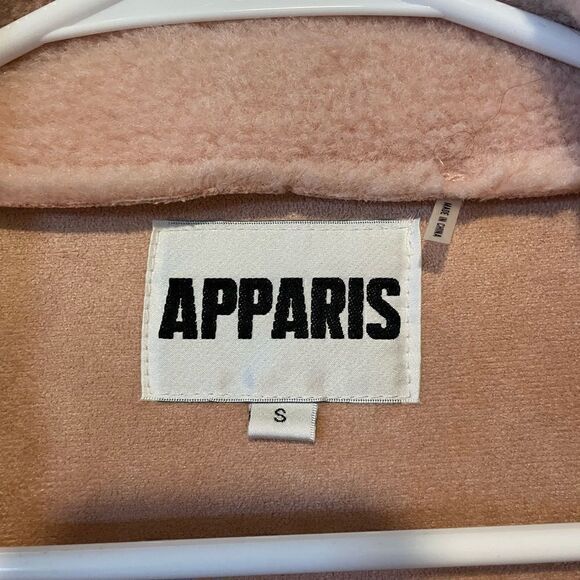 APPARIS Anne Faux-Shearling Moto-Style Jacket Pink - Picture 8 of 14